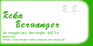 reka bervanger business card